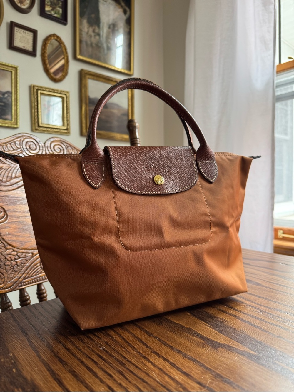 Longchamp Le Pliage Small Handbag Cognac